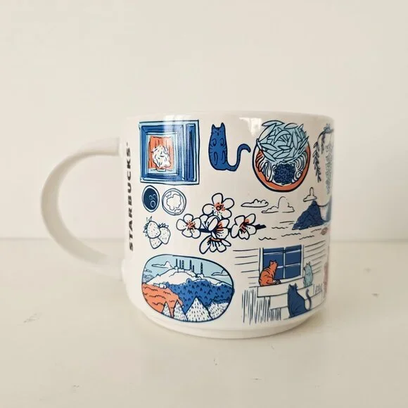 NIB STARBUCKS Been There Series Fukuoka Japan Coffee Mug Cup 14floz/414ml - Picture 4 of 8